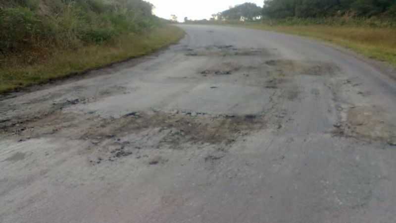 Estado deplorable de la ruta 42