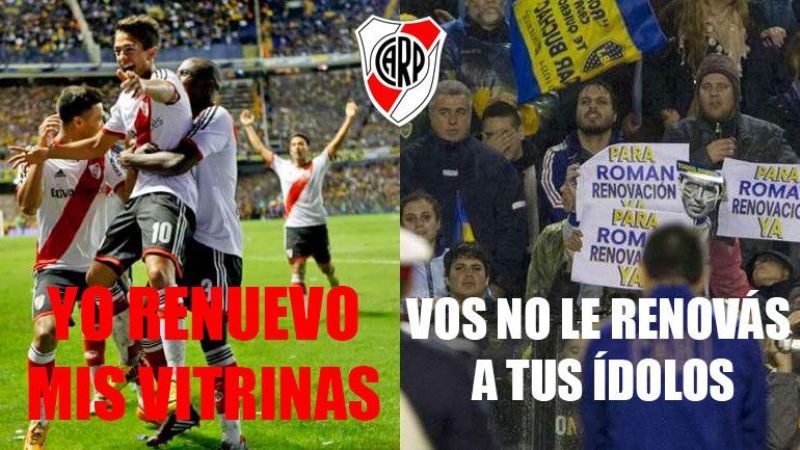 River ya festeja con los "clasicos" afiches