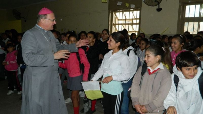 Urbanč  compartió con la comunidad de San Cayetano y la escuela primaria N° 353