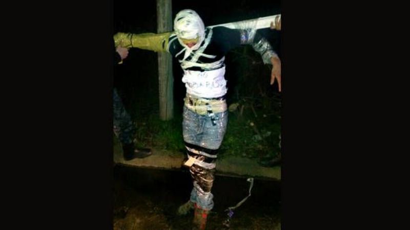 Crucifican a supuesto ladrón