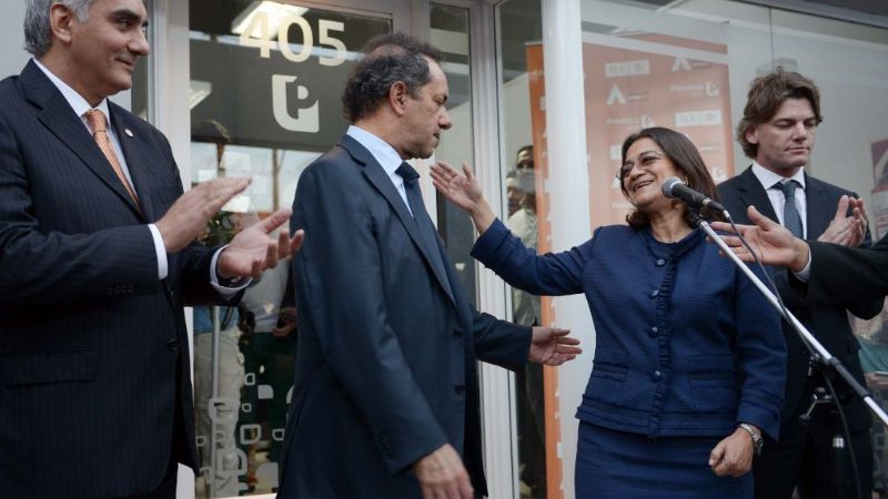 Corpacci y Scioli inauguraron sucursal del grupo BAPRO