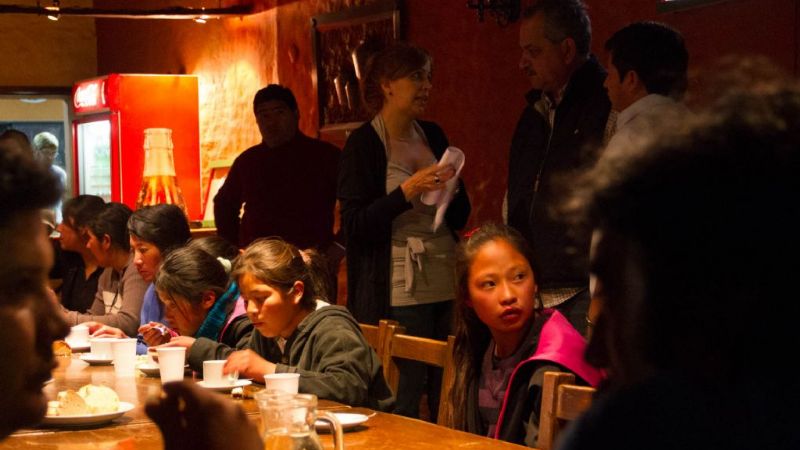 Estudiantes del Peñón recibidos por Corpacci y Barros