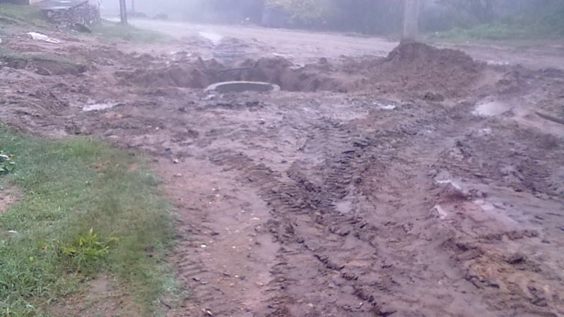 Obra sin señalización, peligro para conductores de vehículos