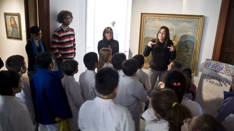 Los chicos jugaron a ser artistas en el Museo de Bellas Artes