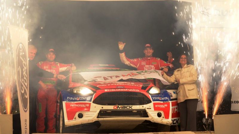 Lucía en la largada del Rally