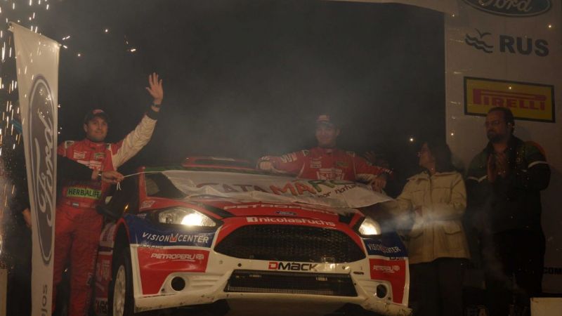 Lucía en la largada del Rally