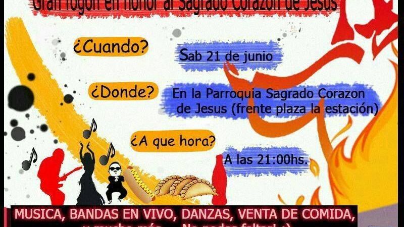 Fogón en honor al Sagrado Corazón de Jesús