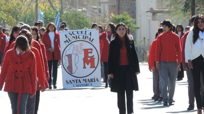 Santa María se vistió de celeste y blanco