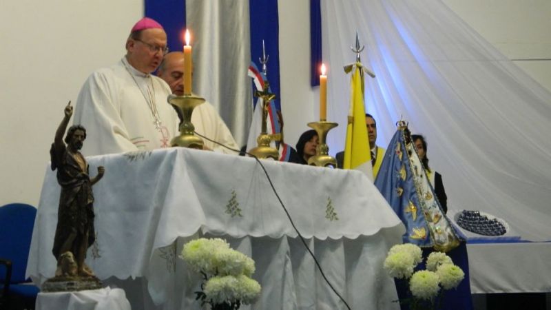 El Obispo presidió la misa en el Hospital San Juan Bautista