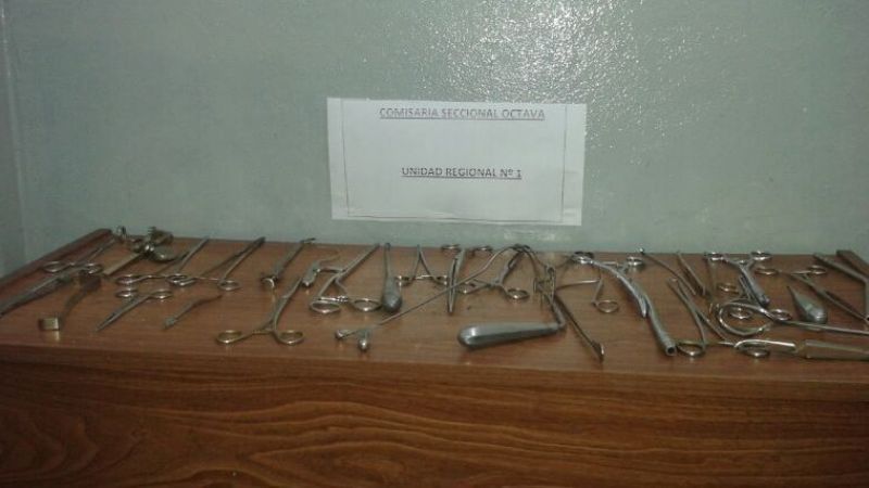 Secuestran instrumentos quirúrgicos en el Norte de la Capital