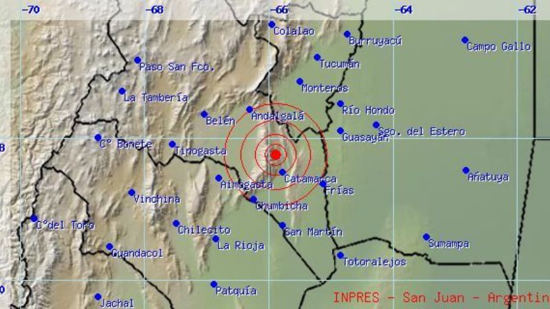 Fuerte temblor sacudió la capital catamarqueña