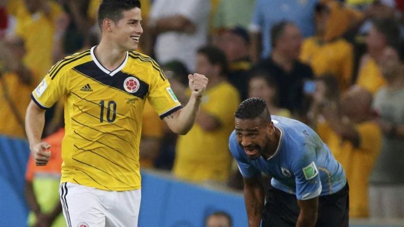 Colombia venció 2-0 a Uruguay y ahora va por Brasil