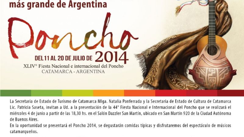 Este miércoles, se presenta el Poncho 2014 en Buenos Aires