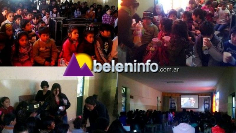 Por iniciativa de la JP de Belén, el cine móvil recorre las escuelas