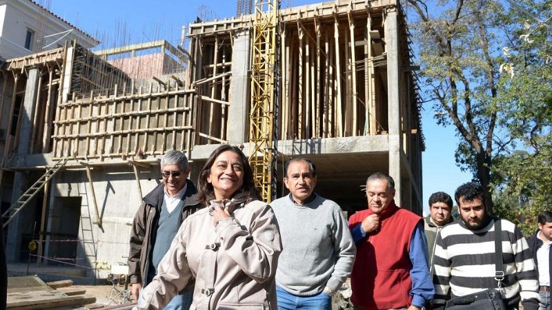 Corpacci visitó obras de ampliación del Hospital de Niños