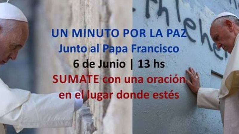 Un minuto por la paz junto al Papa Francisco
