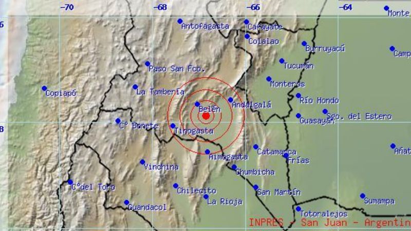 En casi diez horas, tres movimientos sísmicos en Catamarca