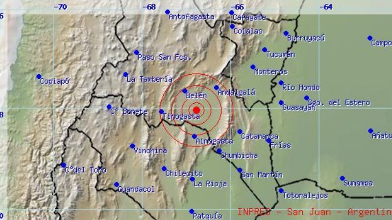En casi diez horas, tres movimientos sísmicos en Catamarca