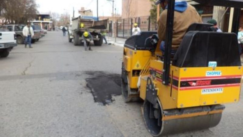 Plan de bacheo en el casco urbano de Santa María