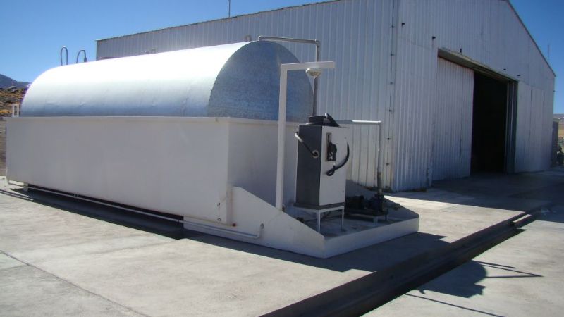 Ya funciona la planta de combustible en el campamento Las Grutas