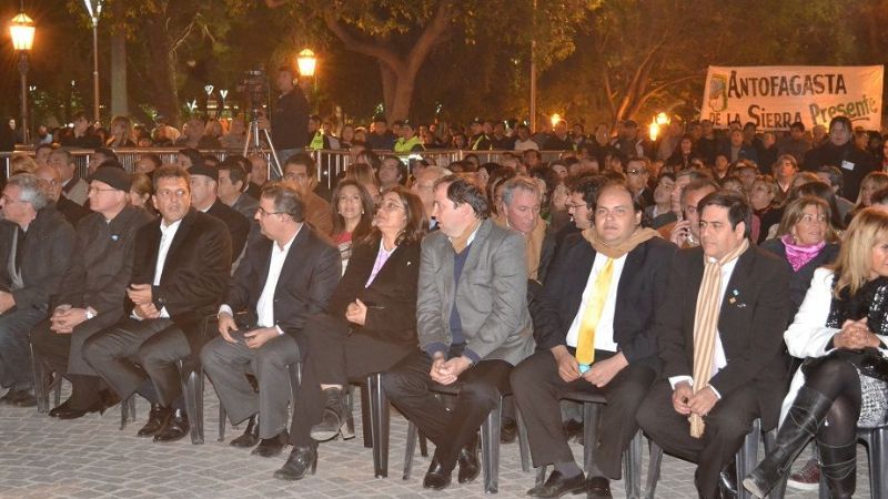 Rivera participó de la reinauguración de la Plaza