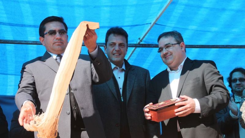 Massa, Jalil y Páez en los festejos por la ciudad de Andalgalá