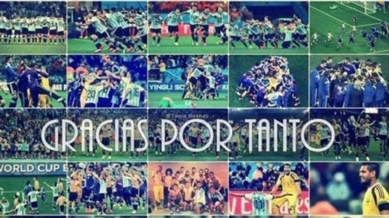 Afiches de apoyo a la Selección Argentina en el Mundial