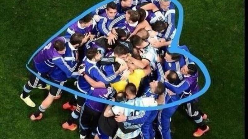 Afiches de apoyo a la Selección Argentina en el Mundial