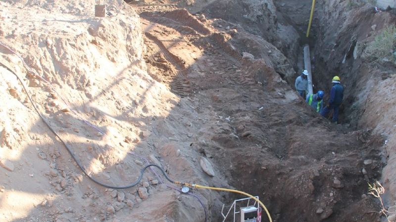 Se extiende la obra de gas en el norte de la ciudad