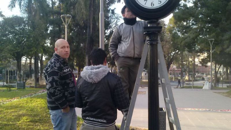 Relojes de época en la ciudad