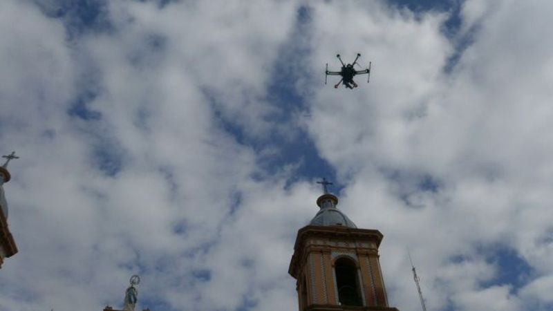 Un drone filma la ciudad