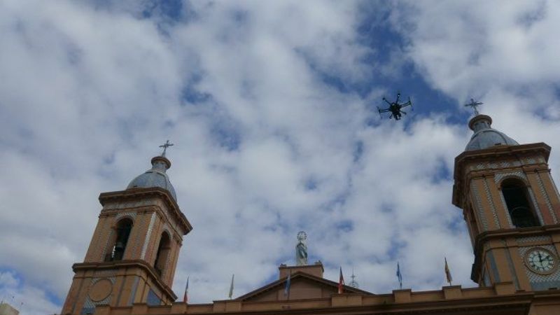 Un drone filma la ciudad