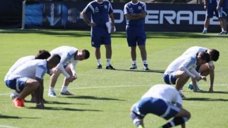 Argentina vuelve a entrenar tras a clasificación
