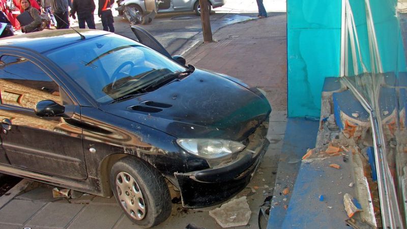 Choque en esquina céntrica