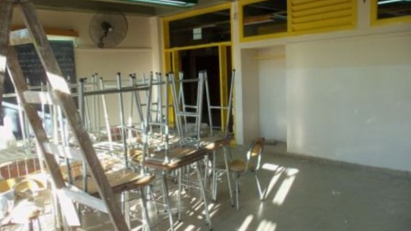 Acondicionan el edificio de la Escuela “Abel Acosta”