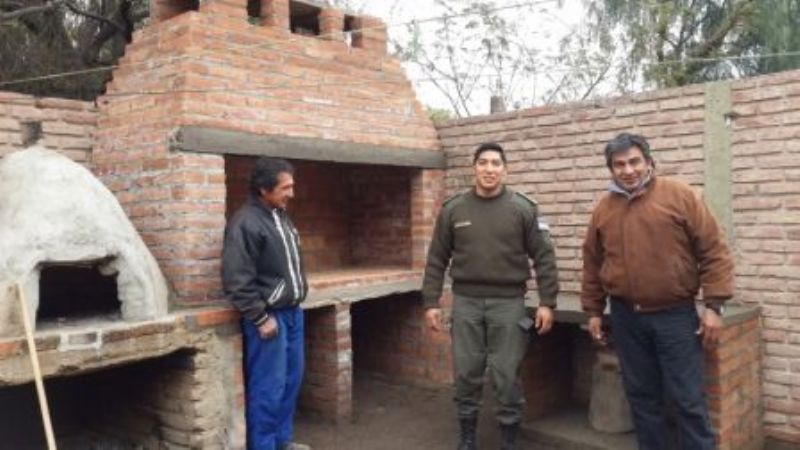 Obras en el edificio de Gendarmería en Santa María