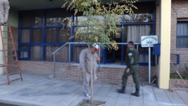 Obras en el edificio de Gendarmería en Santa María