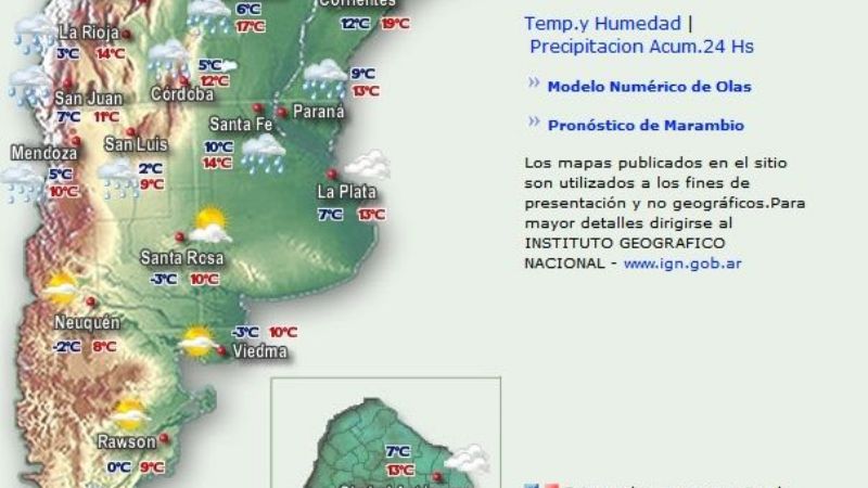 Ingresa una masa de aire frío antártico