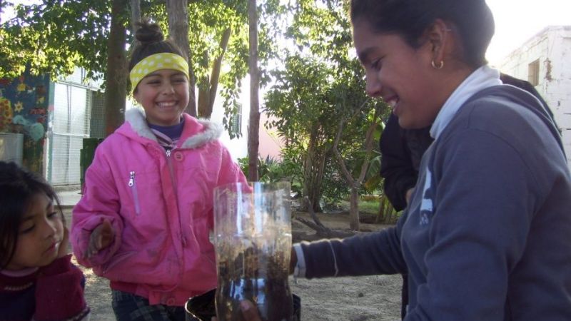 Enseñan a niños sobre el cuidado de árboles