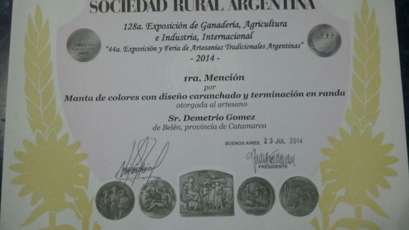 Artesanías catamarqueñas premiadas en La Rural