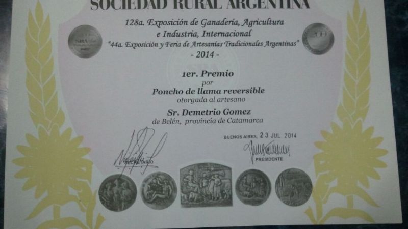 Artesanías catamarqueñas premiadas en La Rural