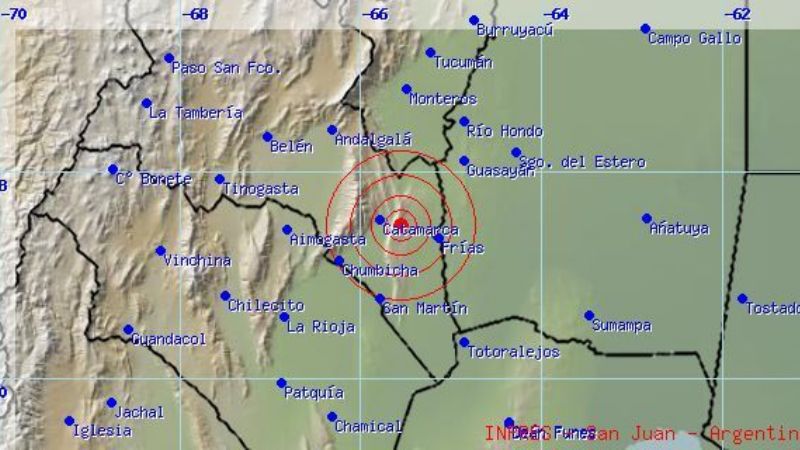 Catamarca tembló en la madrugada