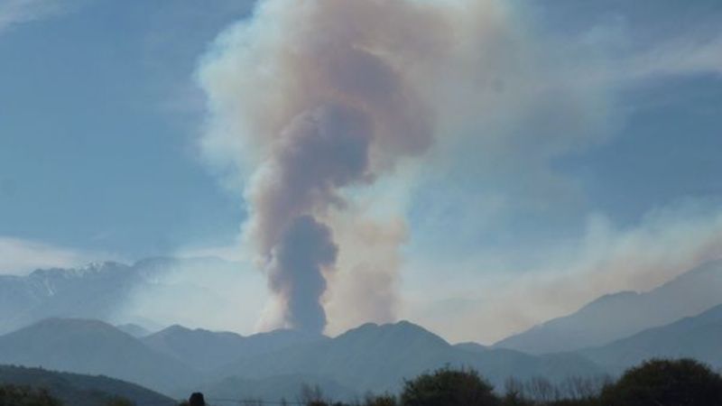 Páez pidió aviones hidrantes a De La Sota