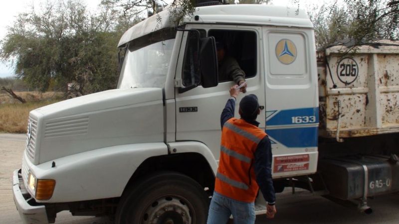 Intensifican controles de transporte de áridos y seguridad laboral