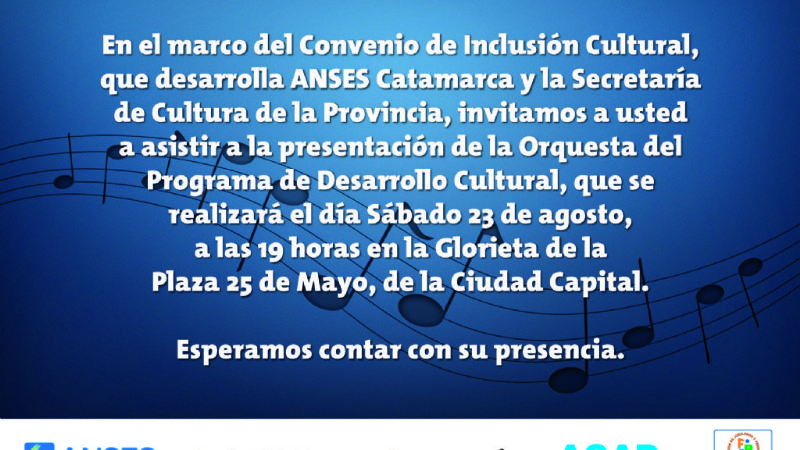 Concierto orquestal en la glorieta de la Plaza 25 de Mayo