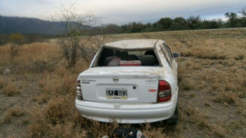 Vuelco con suerte en Ruta Nacional 38