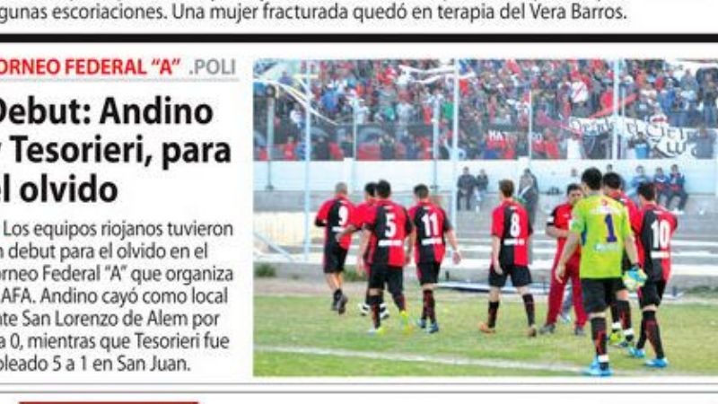 Diarios riojanos destacan el triunfo “Santo” ante Andino