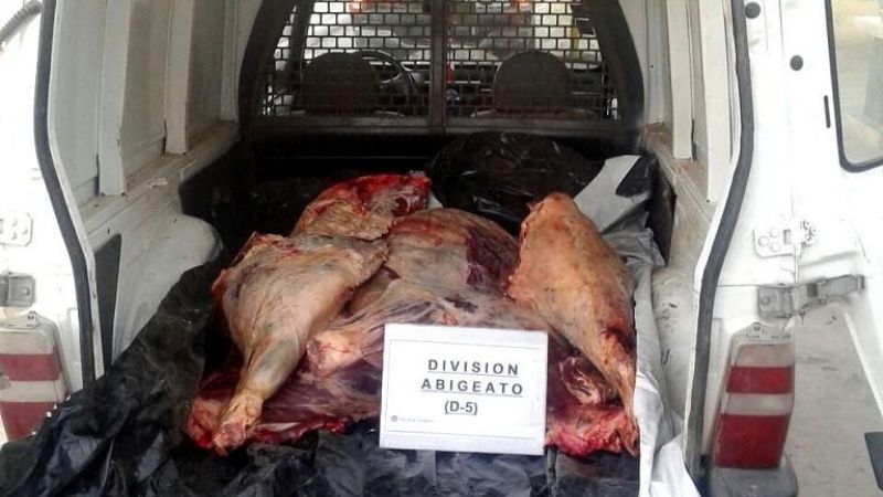 Secuestran 260 kilos de carne en megaoperativo de control policial