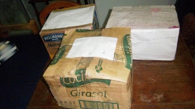 Descubren encomienda con droga