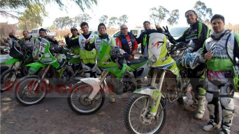 Demelchori entrenó con el equipo Kawasaki en Fiambalá
